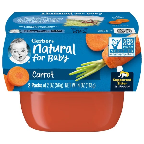 Save on Gerber Stage 1 Baby Food Carrot 2 ct Order Online Delivery