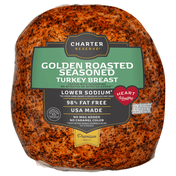 Save on Charter Reserve Deli Golden Roasted Seasoned Turkey Breast
