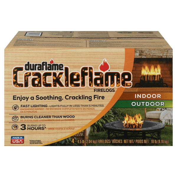 Save on Duraflame Crackleflame Firelogs Indoor Outdoor 4 ct Order