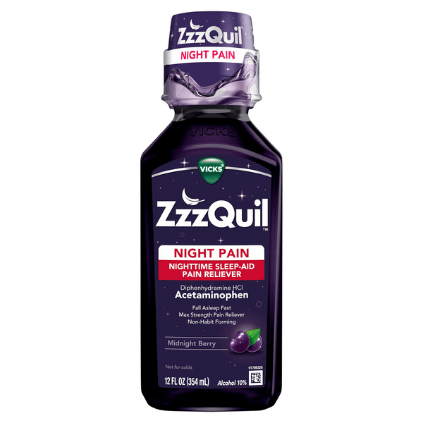 Save on Vicks ZzzQuil Night & SleepAid Pain Reliever Midnight Berry