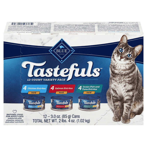 Save on BLUE Tastefuls Adult Wet Cat Food Pate Variety Pack Natural