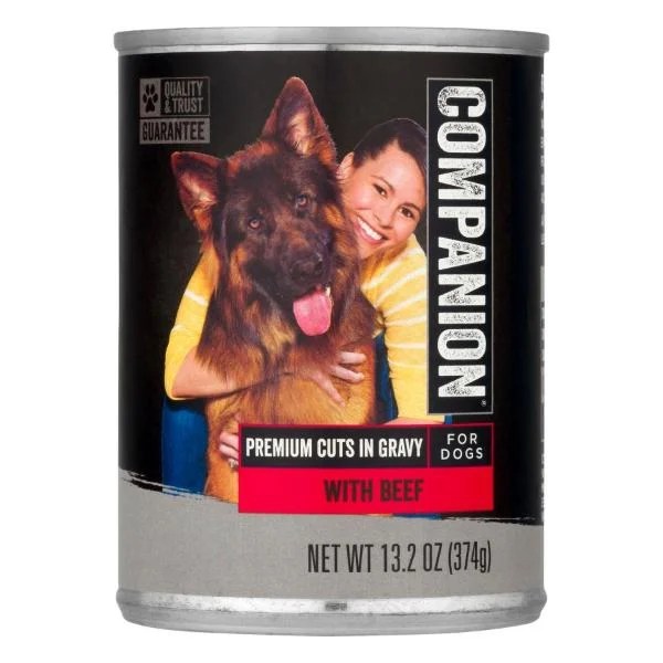 Save on Companion Wet Dog Food Premium Cuts in Gravy with Beef Order