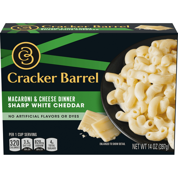 Save on Cracker Barrel Macaroni & Cheese Dinner Sharp White Cheddar
