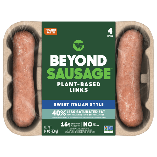 Save on Beyond Meat Beyond Sausage Links Sweet Italian PlantBased 4