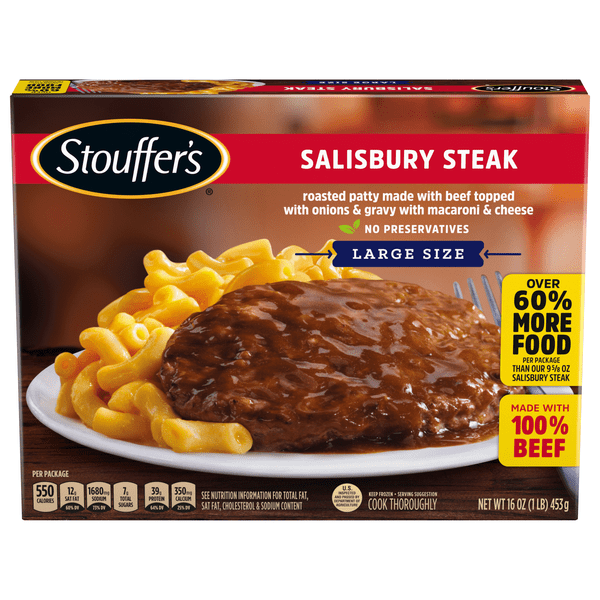 Save on Stouffer's Salisbury Steak Large Size Frozen Meal Order Online