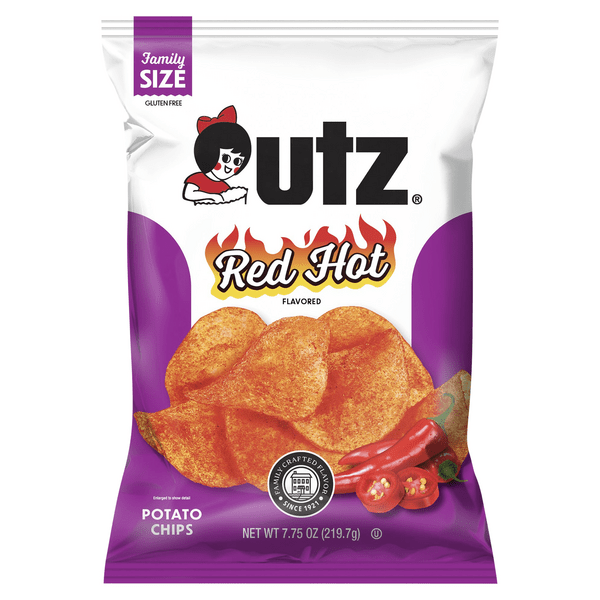 Save on Utz Potato Chips Red Hot Family Size Gluten Free Order Online