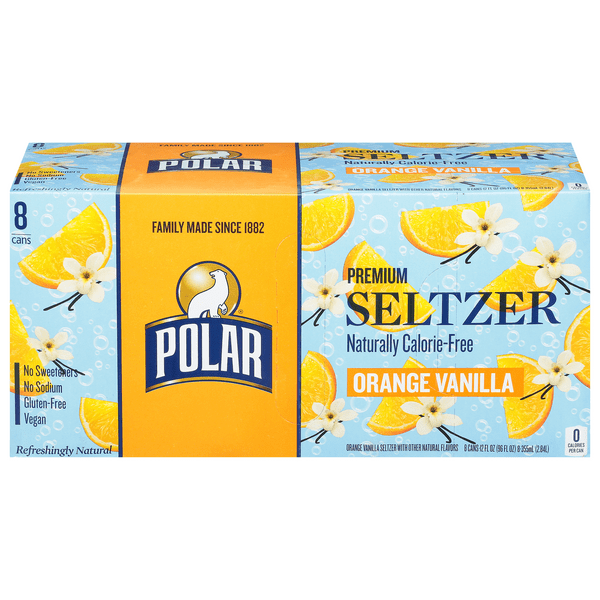 Save on Polar Premium Orange Vanilla Seltzer Water 8 pk Order Online