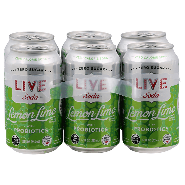 Save on Live Soda with Probiotics Lemon Lime 6 pk Order Online