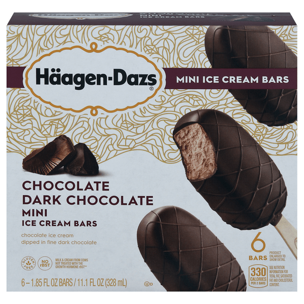 Save on HaagenDazs Mini Ice Cream Bars Chocolate Dark Chocolate 6 ct