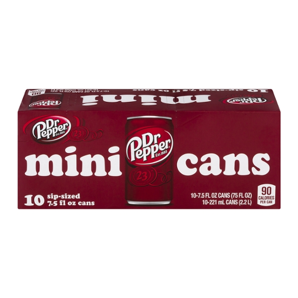 Save on Dr Pepper Mini Cans 10 pk Order Online Delivery Stop & Shop