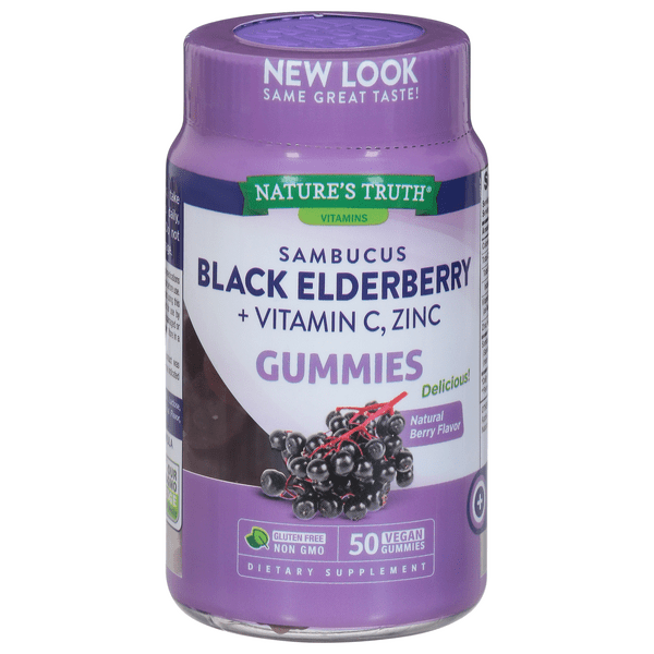 Save on Nature's Truth Black Elderberry + Vitamin C & Zinc Gummies