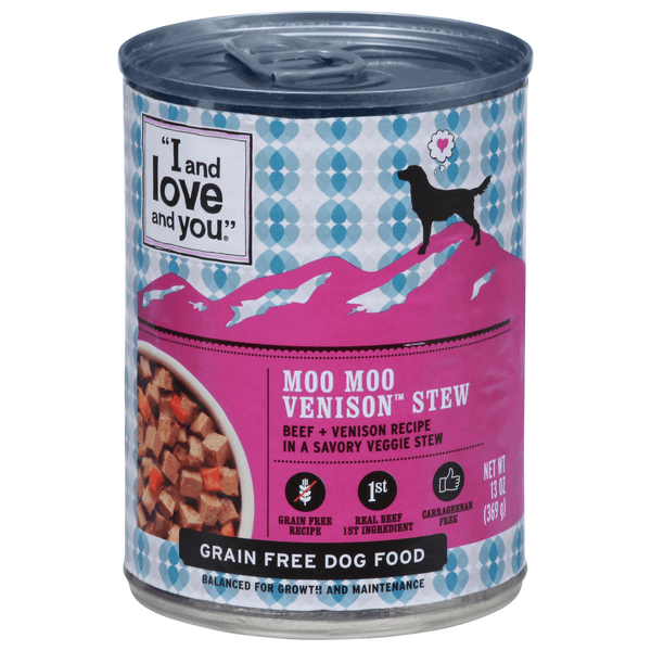 Save on I and Love and You Wet Dog Food Moo Moo Venison Stew Grain Free