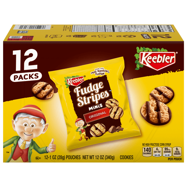 Save on Keebler Cookies Fudge Stripes Minis Original 12 ct Order