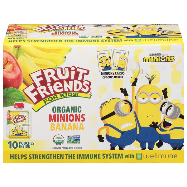 Save on Fruit Friends for Kids! Minions Banana Fruit Sauce Pouches 10