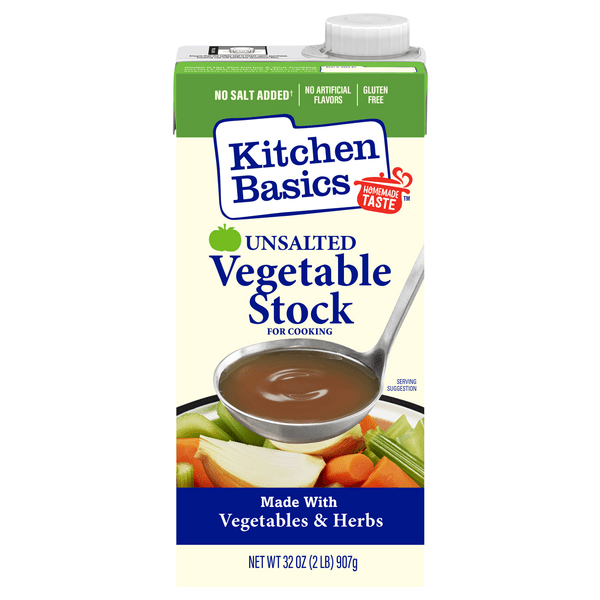 Save on Kitchen Basics Vegetable Stock for Cooking Unsalted Natural