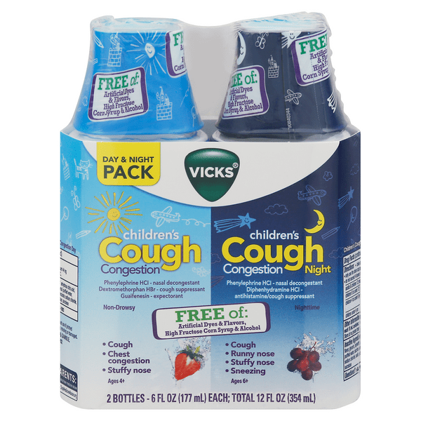 Save on Vicks Children's Congestion Day & Night Syrup Liquid 2 ct