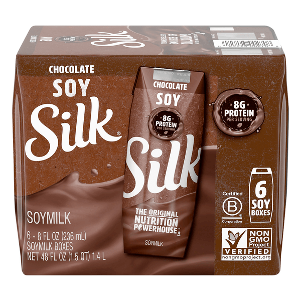 Save on Silk Chocolate Soy Milk NonRefrigerated 6 pk Order Online Delivery GIANT