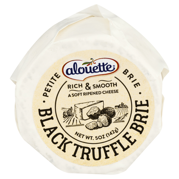 Save on Alouette Black Truffle Brie Soft Ripened Cheese Petite Order