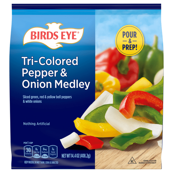 Save on Birds Eye TriColored Pepper & Onion Medley Frozen Order Online