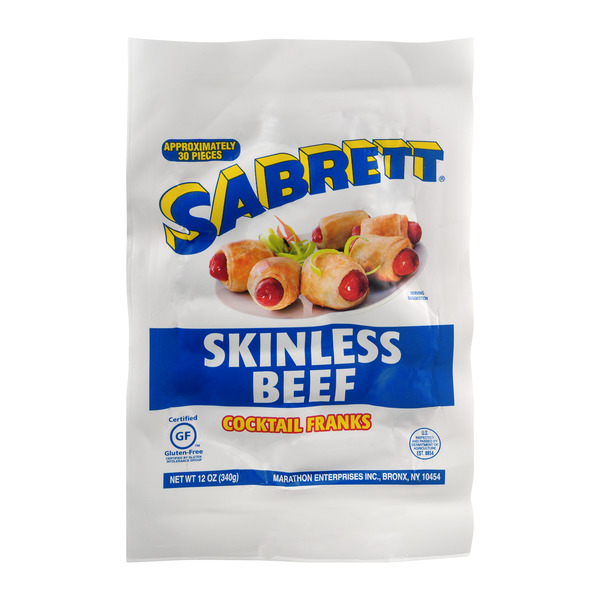 Save on Sabrett Skinless Beef Cocktail Franks Gluten Free 30 ct Order