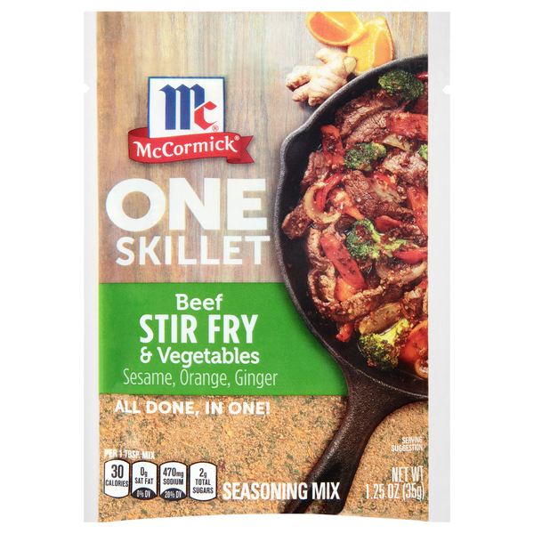 Save on McCormick One Skillet Seasoning Mix Packet Beef Stir Fry & Vegetables Order Online
