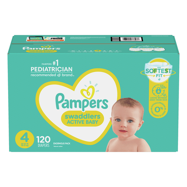 Save on Pampers Swaddlers Size 4 Diapers 2237 lbs Order Online