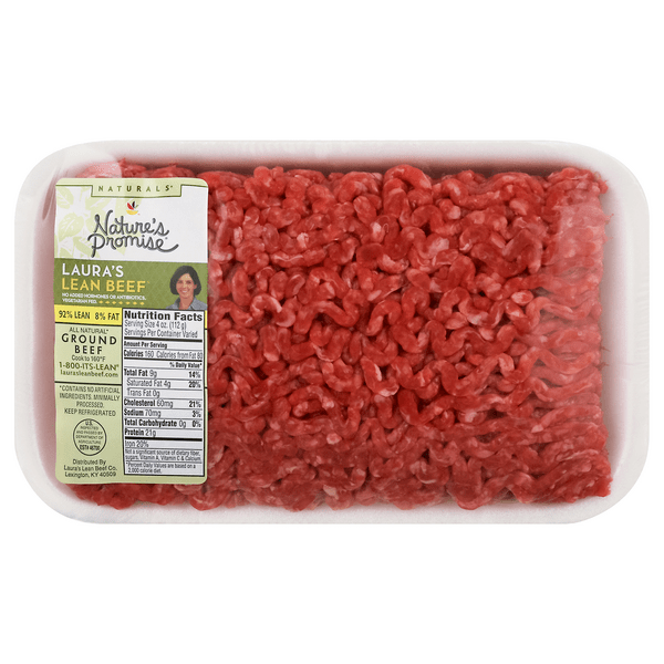 Save on Nature's Promise Naturals Laura's Lean Ground Beef 92 Lean Fresh Order Online Delivery