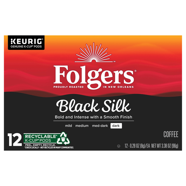 Save on Folgers Black Silk Dark Roast Coffee KCup Pods Order Online