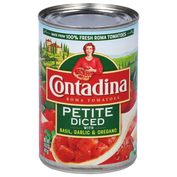 Save on Contadina Tomatoes Petite Diced with Basil Garlic & Oregano