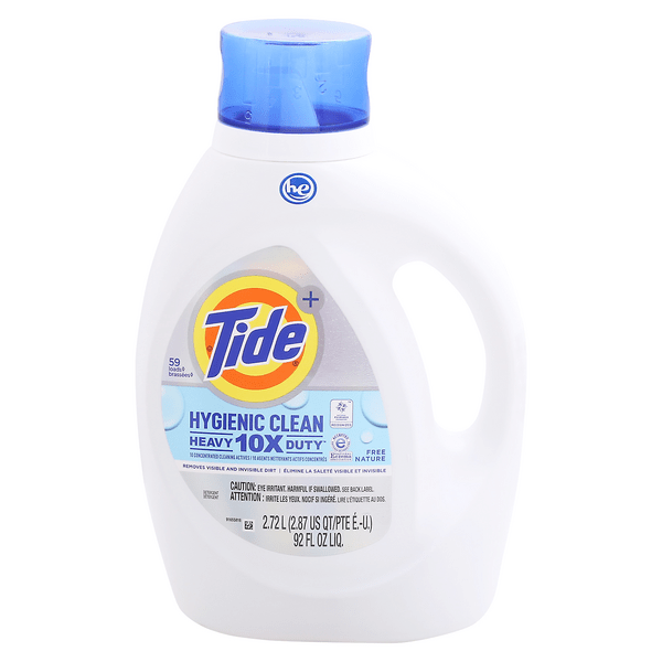 Save on Tide + Hygienic Clean Heavy Duty Liquid Laundry Detergent Free