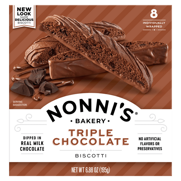Save on Nonni's Biscotti Triple Chocolate 8 ct Order Online Delivery Stop & Shop