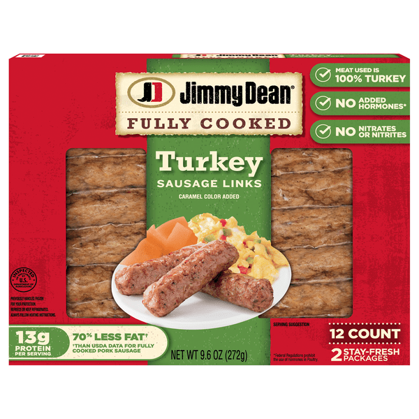 Save on Jimmy Dean Fully Cooked Turkey Breakfast Sausage Links 12 ct