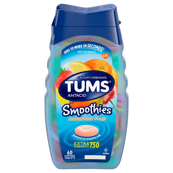 Save on TUMS Smoothies Antacid Calcium Carbonate Extra Strength 750