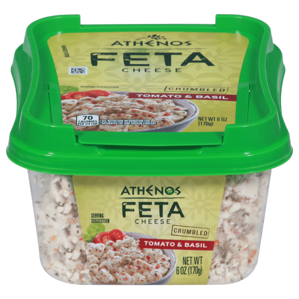 Save on Athenos Feta Cheese Tomato & Basil Crumbled Order Online