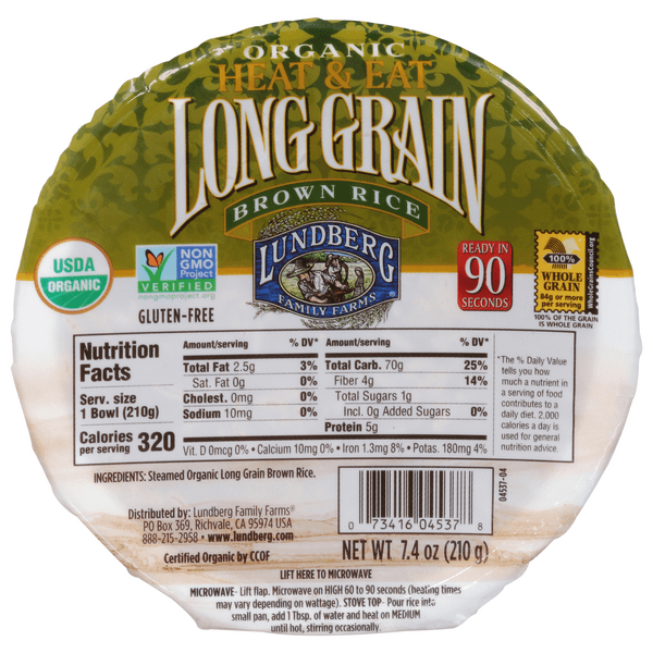 Save on Lundberg Brown Rice Whole Grain Heat & Eat Organic Gluten Free