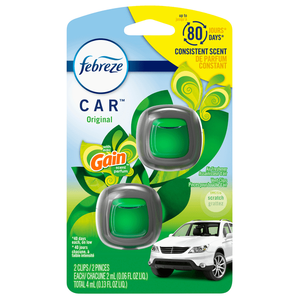 Save on Febreze Car with Gain Original Vent Clip Air Freshener Order