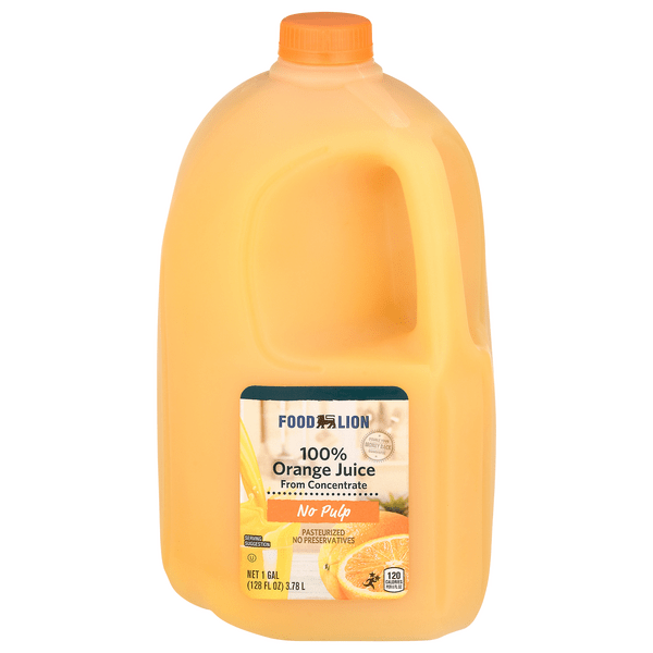 Save on Food Lion 100 Orange Juice No Pulp Order Online Delivery Food Lion