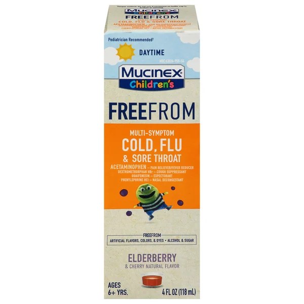 Save on Children's Mucinex MultiSymptom Cold & Sore Throat Very Berry Liquid Order Online