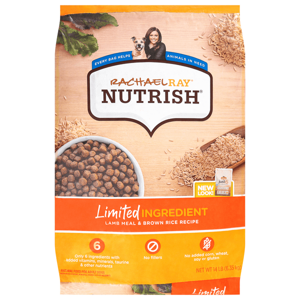 Save on Rachael Ray Nutrish Just 6 Dry Dog Food Lamb Meal & Brown Rice