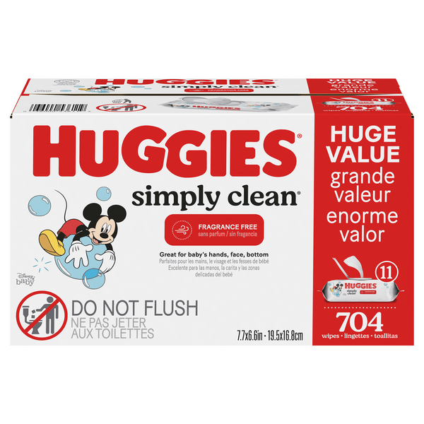 Save on Huggies Simply Clean Fresh Scent Baby Wipes PopTop 11 pk