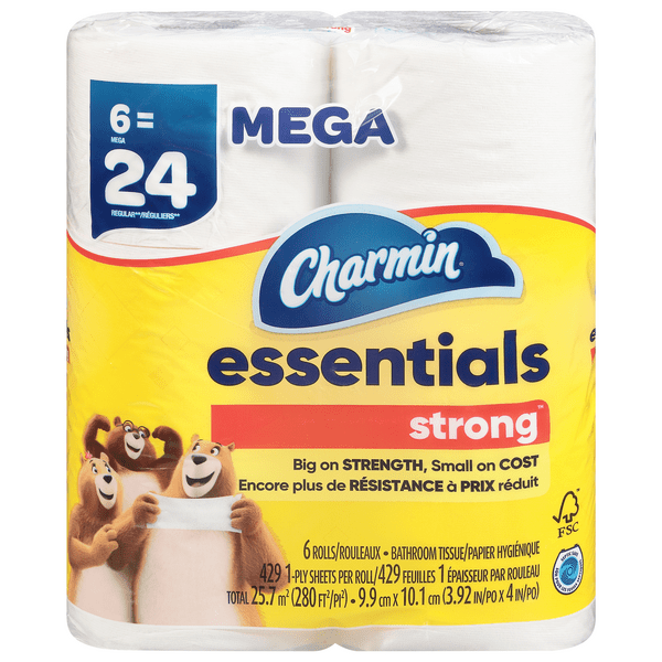 Save on Charmin Essentials Strong Mega Roll 2Ply Toilet Paper Order