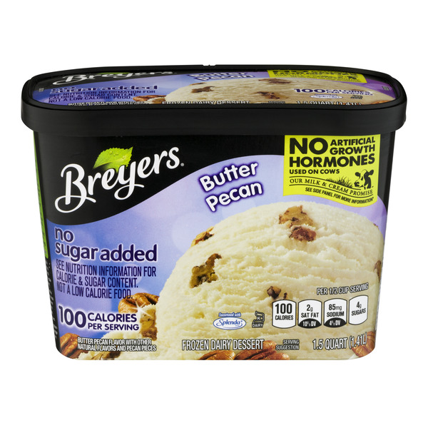 Breyers Frozen Dairy Dessert No Sugar Added Vanilla, 48 Oz, 51 OFF