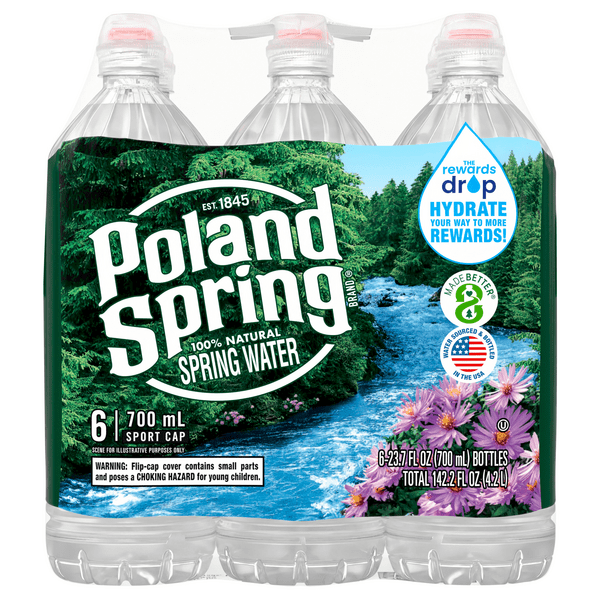 Save on Poland Spring Water Natural Sport Bottles 6 pk Order Online