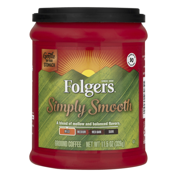 Save on Folgers Simply Smooth Mild Coffee (Ground) Order Online