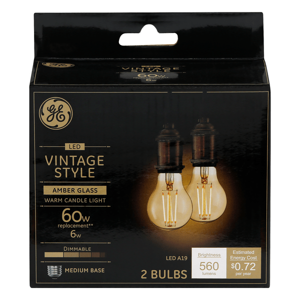 Save on GE LED Vintage Style Amber Glass Warm Candle Light Bulb
