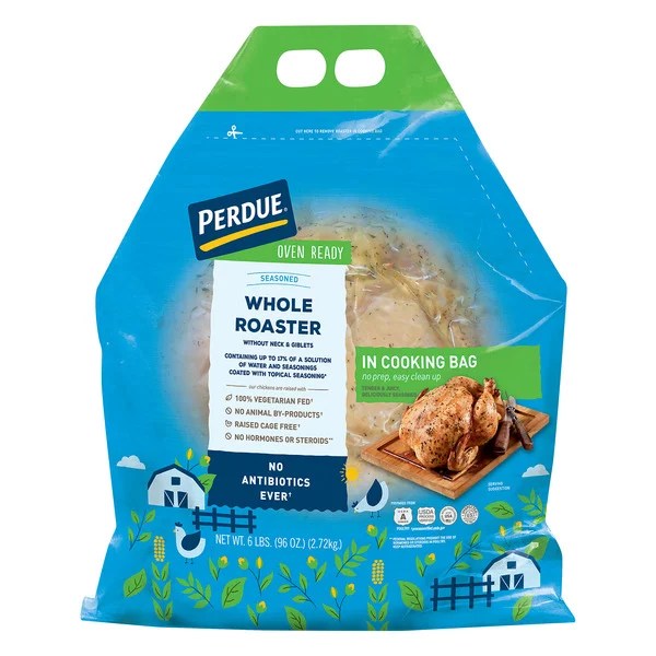 Save on Perdue Oven Ready Chicken Seasoned Whole Roaster in Cooking Bag