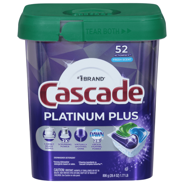 Save on Cascade Platinum Plus Fresh Scent Dishwasher Detergent