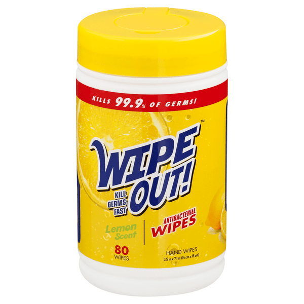 Save on Wipe Out! Antibacterial Wipes Lemon Scent Order Online Delivery