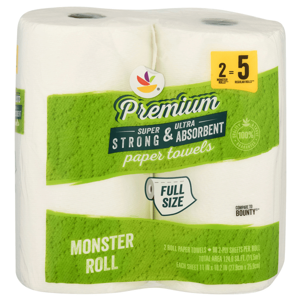 Save on Giant Premium Full Size White Monster Roll 2Ply Paper Towels Order Online Delivery Giant