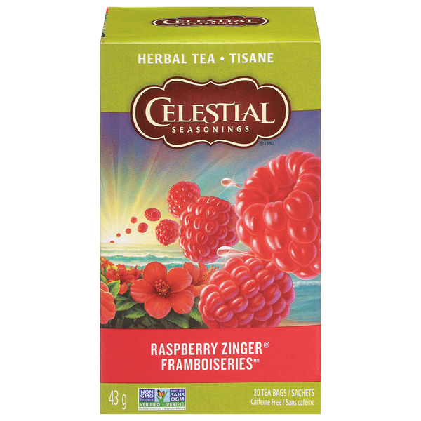 Save on Celestial Seasonings Caffeine Free Raspberry Zinger Herbal Tea Bags Order Online